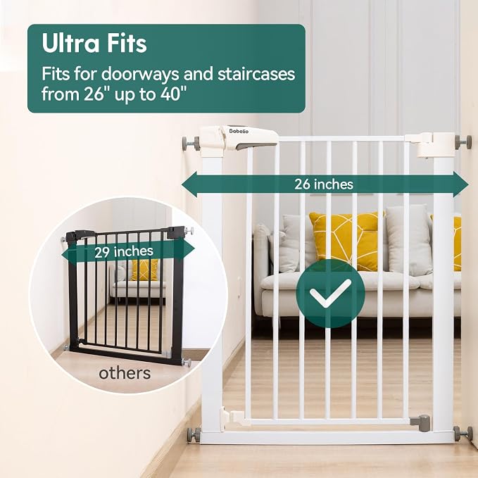 Babelio Baby Gate for Doorways and Stairs, Easy Install, Pressure Mounted - Image 4