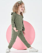 Mioglrie Toddler Baby Girl Clothes Fall Winter Sweatsuit Newborn Sweatshirt - Image 3