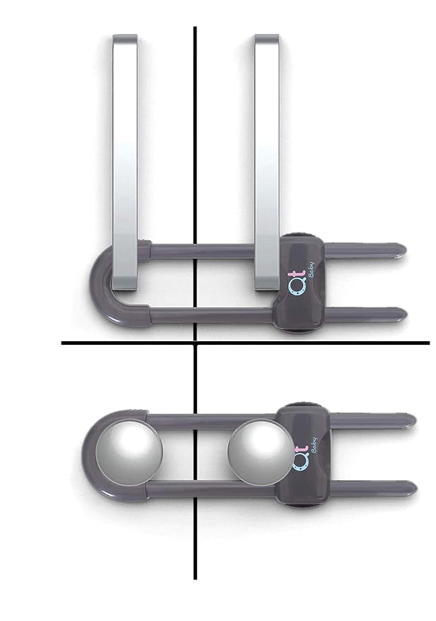 Baby Proofing Cabinet Locks Adjustable U Shaped Baby Safety Latches by QTBABY
