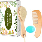 Wooden Baby Hair Brush and Comb Set by WXA