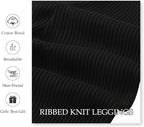 SOBOWO Baby Girl Leggings Pants Toddler Girls Solid Ribbed Pants 3 Pack Ruffle - Image 5