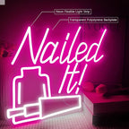 Nailed It! Neon Sign for Wall Decor，Nail Salon Decor for Wall, Nail Room Decor - Image 6