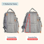 BabbleRoo Extra Large Diaper Bag Backpack, Expandable Baby Bag - Image 2