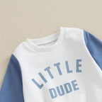 Kupretty Toddler Baby Boy Fall Winter Clothes Color Block Long Sleeve - Image 2