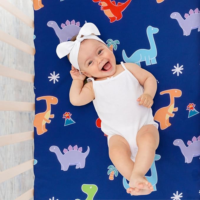 UOMNY Crib Sheet, Dinosaur Crib Sheets Baby Sheet - Image 6