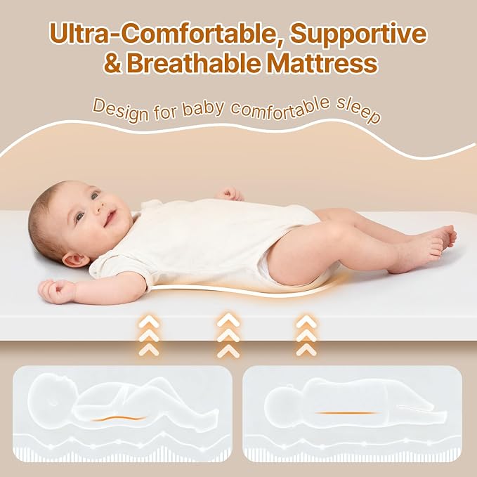 Bassinet Bedside Sleeper, 3-in-1 Baby Bedside Bassinet, 5 Height Adjustable - Image 9