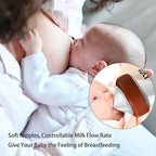 Natural Glass Baby Bottle for Breastfeeding Babies, 8oz Anti-Colic Baby Bottle - Image 3