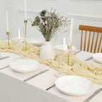 DOLOPL 8PCS Cream Cheesecloth Table Runner Bulk 13.3ft Boho Gauze Cheese Cloth - Image 4
