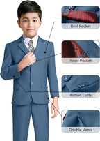 YuanLu Boys Suit for Kids Tuxedo Wedding Ring Bearer Outfit, 5 Piece Boy Slim - Image 3