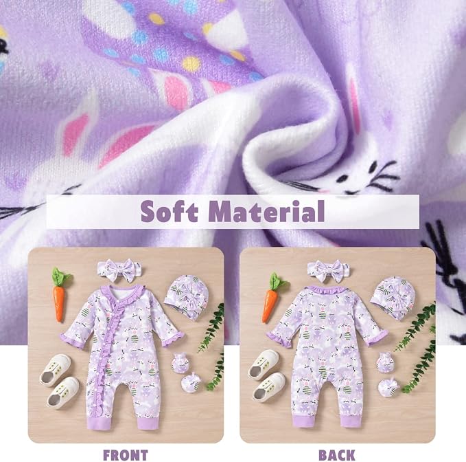 Aalizzwell Baby Girls Romper Outfit Fall Winter Clothes - Image 3