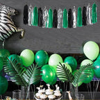 Black Green Silver Tassel Garland - Image 4