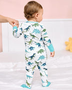 Bamboo Viscose Baby Convertible Footie Pajama, Zipper Pajamas - Image 6
