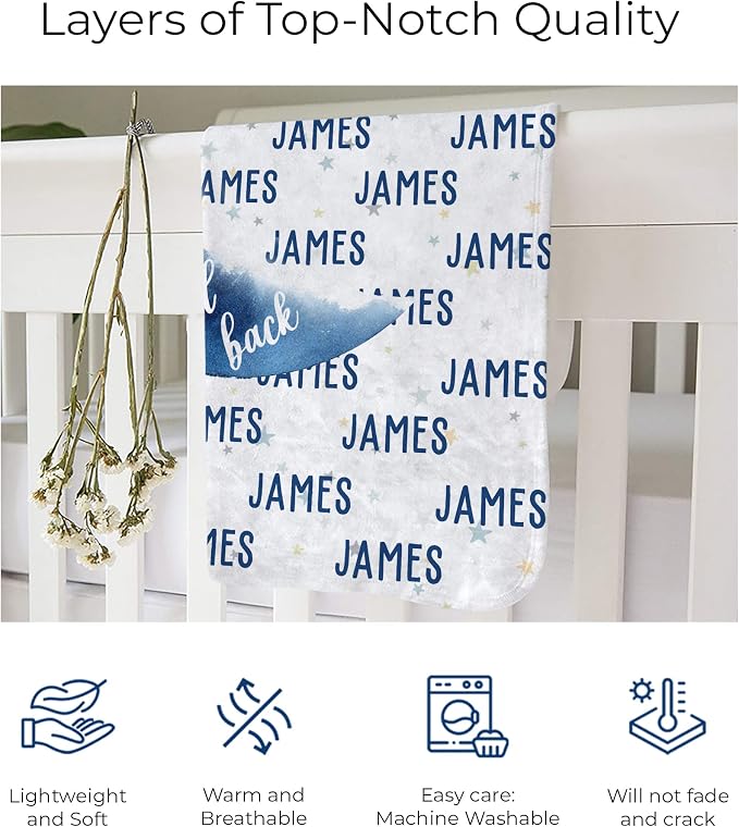 MDPrints Star Personalized Baby Blankets - Image 4