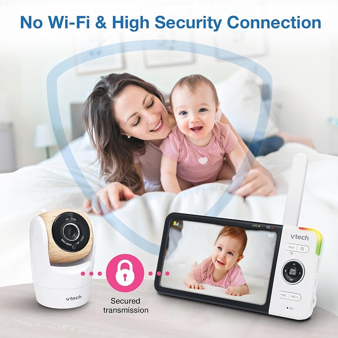 VTech VM919-2HD Baby Monitor, 2 Cameras, 360 Panoramic Viewing, 110 Wide-Angle - Image 4