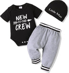 Renotemy Newborn Infant Baby Boy Clothes Outfits New to The Crew Outfits Long by Renotemy