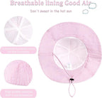 Baby Girl Sun Hat with UPF 50+ Outdoor Adjustable Beach Hat with Wide Brim - Image 4