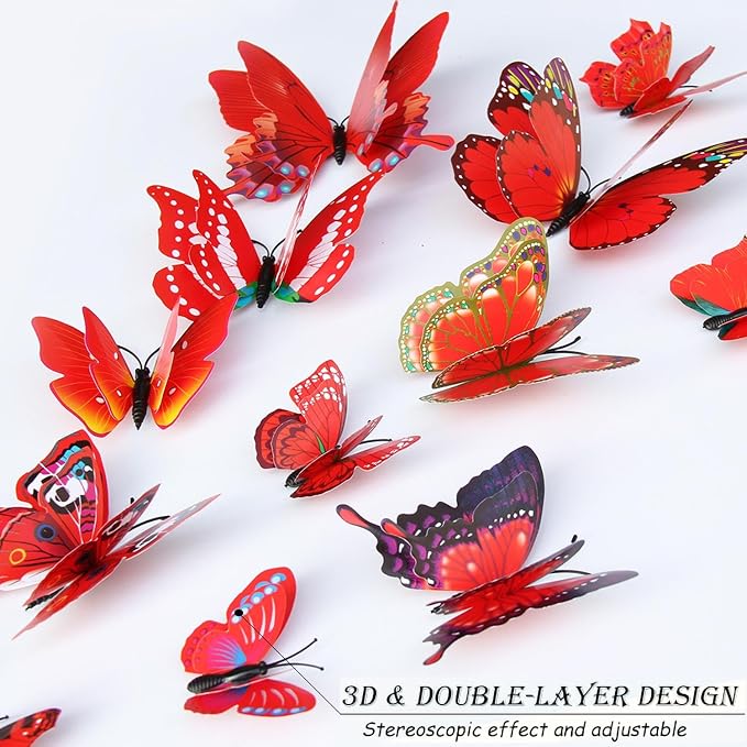 Butterfly Wall Decor 24/48 PCS, 3D Butterflies Stickers - Image 2