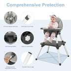6 in 1 Baby High Chair, Convertible Highchair - Image 7
