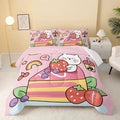 QOOMO Kawaii Bear Comforter King, Down Alternative, Soft and Lightweight，King by QOOMOHOME