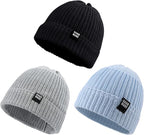 JANGANNSA Simple Knitted Baby Beanie Hip-Hop Boys Winter Hat Toddler Kids Bonnet by JANGANNSA