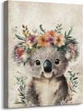 Lovely Koala Portrait Canvas Wall Art Cute Koala Bear by Home