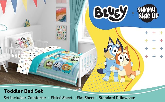 Sunny Side Up Bluey & Friends Toddler Comforter Set - Image 2