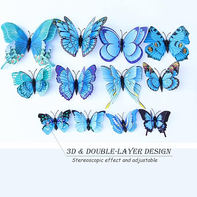 Butterfly Wall Decor 24/48 PCS, 3D Butterflies Stickers - Image 3