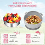 2 Pack Stainless Steel Baby Bowls - Image 4