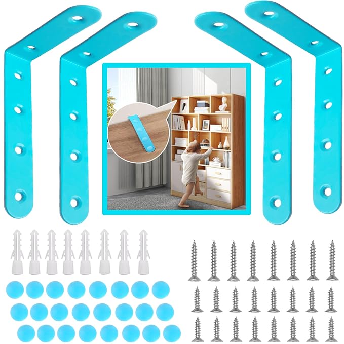 Anti Tip Furniture Anchors for Baby Pet Proofing, Furniture Wall Anchor by PTKSZGT