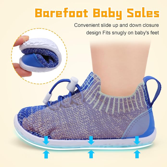 FEETCITY Baby Shoes Boys Girls First Walking Shoes Lightweight Infant Sneakers - Image 6