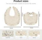 Baby Muslin Bibs, Soft and Absorbent Cotton - Image 3