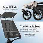 Mompush Jeto Lightweight Travel Stroller – 9.8 lbs Ultra-Compact, One-Hand Fold - Image 8