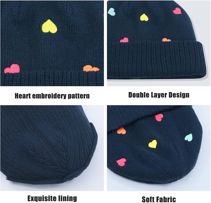 Duoyeree Baby Beanies Toddler Winter Hats Comfortable and Nice Knitted Hats - Image 3