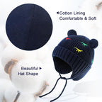 XIAOHAWANG Baby Hat Cute Bear Toddler Earflap Beanie Warm - Image 3