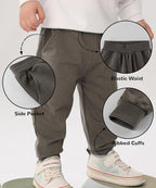 GFQLONG 2/3 Pack Toddler Pants Sweatpants Boys Cotton Joggers, Athletic Pull on - Image 6