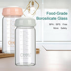COMI Wide Neck Glass Breastmilk Collection n Storage Bottle, 8oz - Image 6