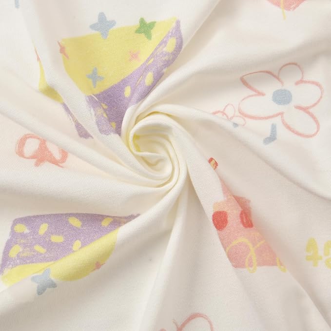Baby Footed Pajamas with Mittens Rayon from Bamboo 2pcs Newborn Infant 2-way - Image 6