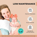 5-Pack Organic Cotton Burp Cloths – Large, Ultra-Soft 3-Layer Towels - Image 5