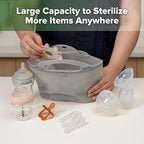 Haakaa Silicone Microwave Steamer & Steriliser Bag, 70oz/2000ml Large Capacity - Image 3