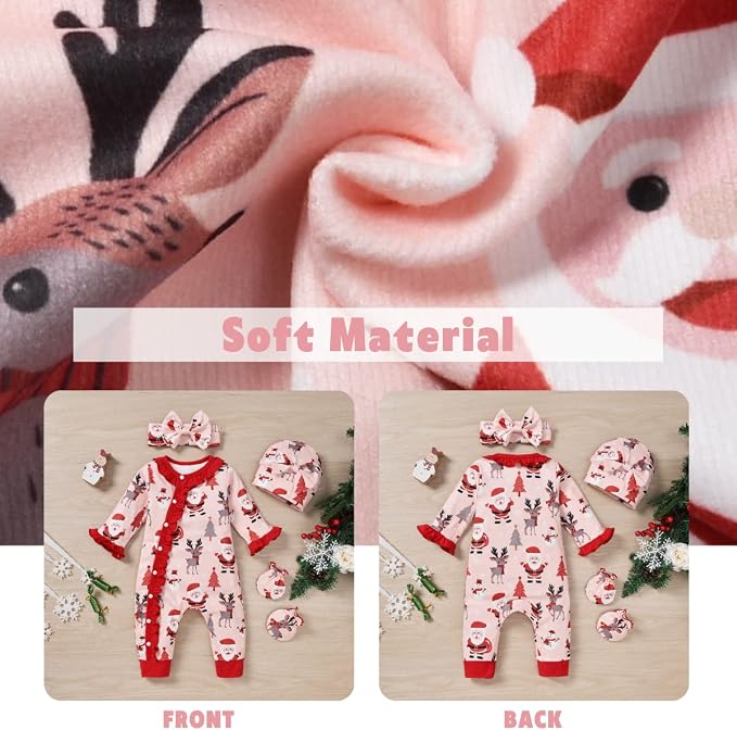Aalizzwell Baby Girls Romper Outfit Fall Winter Clothes - Image 5