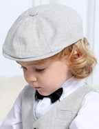 A&J DESIGN Baby Boys Newsboy Caps Kids Vintage Driver Beret Hat - Image 3
