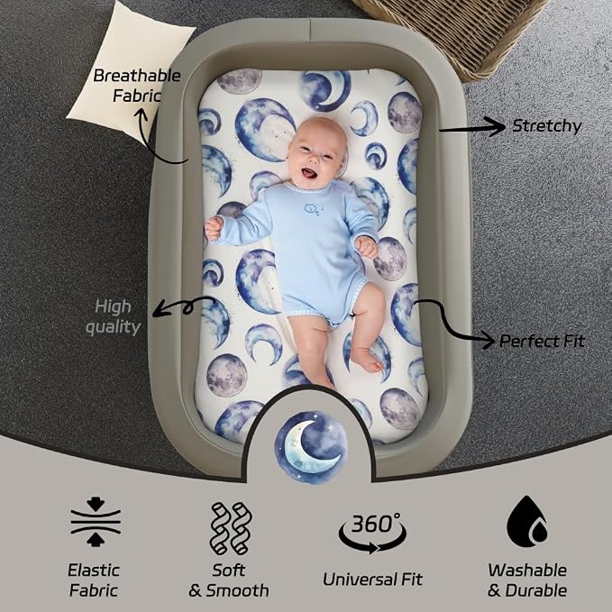 4 Pack Breathable Bassinet Sheets - Image 6