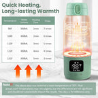 Portable Bottle Warmer for Travel, 17oz Portable Milk Warmer for Baby Fast - Image 3