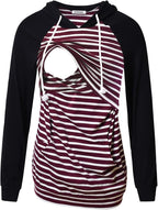 GINKANA Women's Nursing Hoodie Sweatshirt Long Sleeves Breastfeeding Maternity by GINKANA