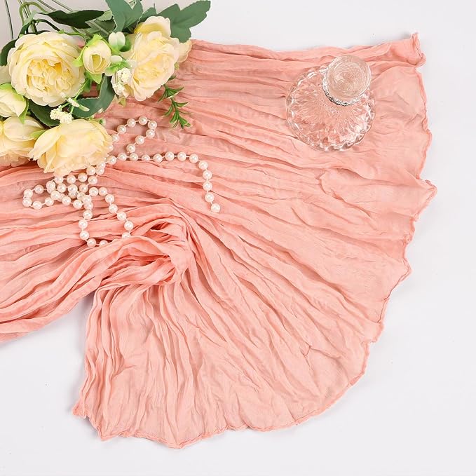 12 Pack Blush Pink Cheesecloth Table Runner 10Ft Gauze Cheese Cloth Table - Image 7