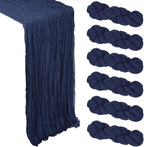 6 Pack Navy Blue Cheesecloth Table Runner 10Ft Gauze Cheese Cloth Table Runner by Heneger