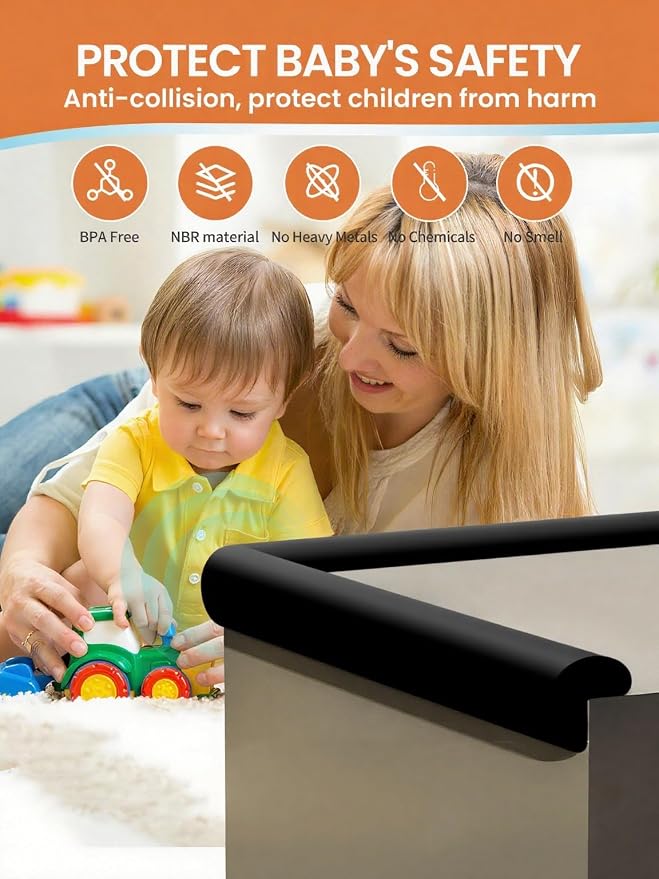 Baby Proof Edge Corner Protector, 6.56FT 0.47''Th L-Shape Furniture Corner & - Image 4