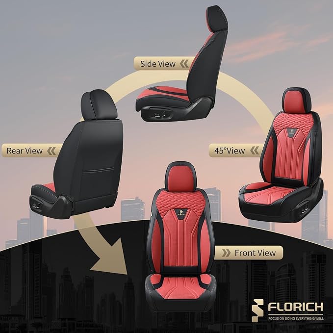 FLORICH Leather Seat Covers Automotive Seat Covers Car Seat Covers Full Set Car - Image 6