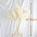 35-inch Tall White Pampas Grass Bouquet Decor - Image 6