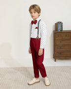 nilikastta Toddler Boy Outfit Boy Suit Boy Dress Shirt - Image 5